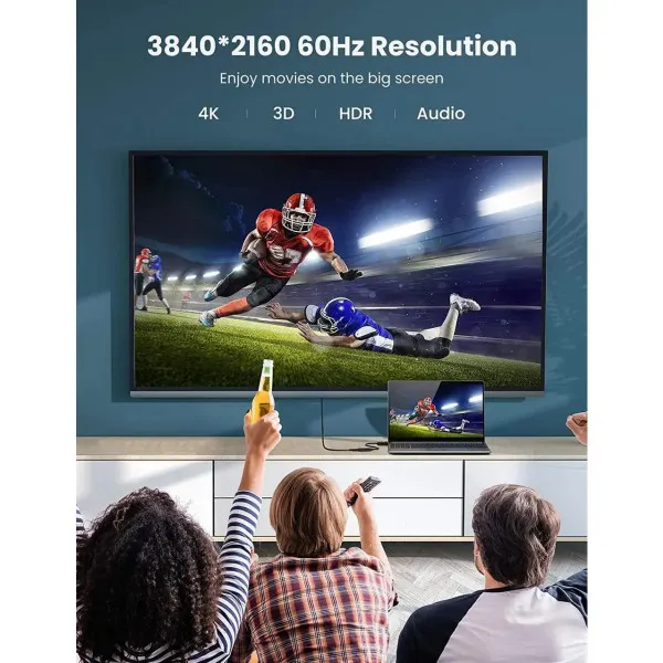 Адаптер Ugreen MM137 DisplayPort to HDMI (Female) Converter 4K*2K@60Hz Black (70694)